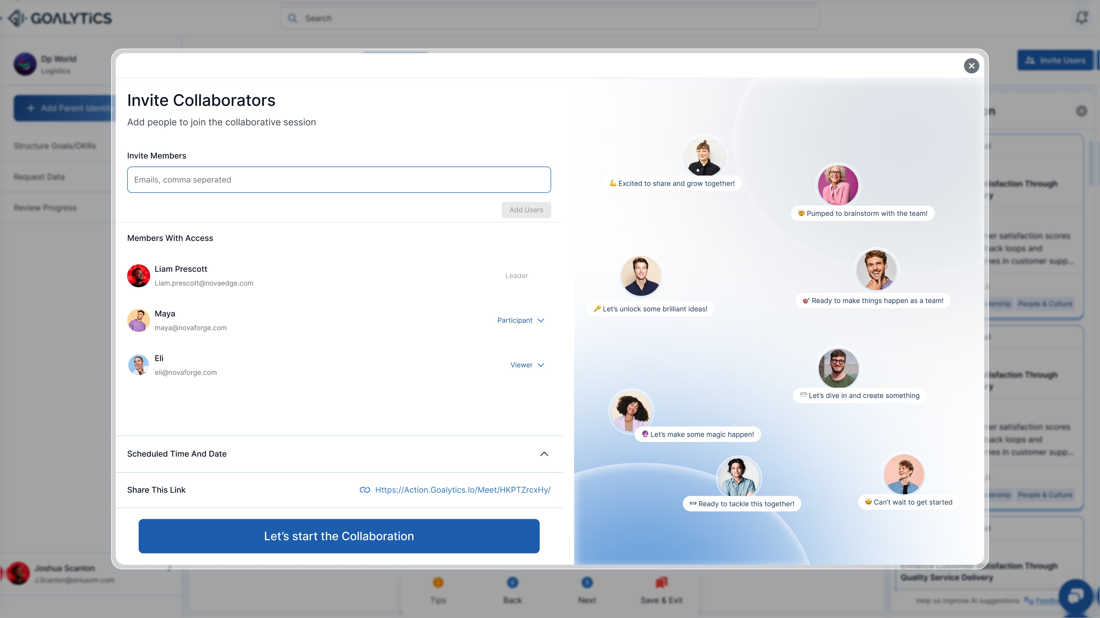 Launch a planning cycle and assign owners
